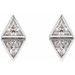 Two-Stone Bezel-Set Earrings