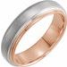 Single Sided Stepped-Edge Comfort-Fit Flat Band with Brush Finish