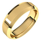 Beveled-Edge Comfort-Fit Flat Band