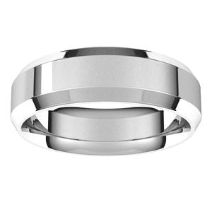 Beveled-Edge Comfort-Fit Flat Band