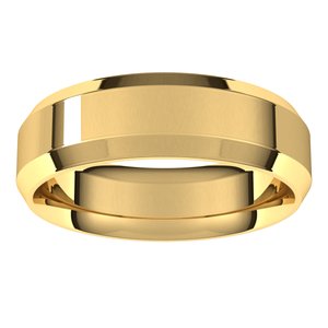 Beveled-Edge Comfort-Fit Flat Band