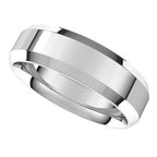 Beveled-Edge Comfort-Fit Flat Band