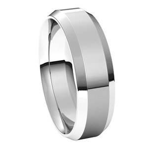 Beveled-Edge Comfort-Fit Flat Band