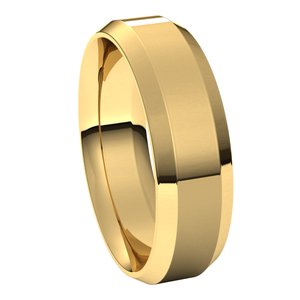 Beveled-Edge Comfort-Fit Flat Band