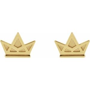 Tiny Crown Earrings
