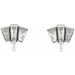 Tapered Baguette Earring Top