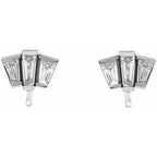 Tapered Baguette Earring Top
