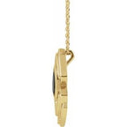 Bezel-Set Geometric Necklace or Pendant