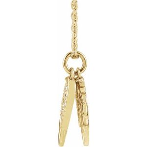 Accented Angel Wings Necklace or Pendant