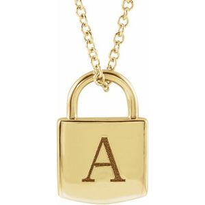Engravable Lock Necklace or Pendant