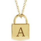 Engravable Lock Necklace or Pendant