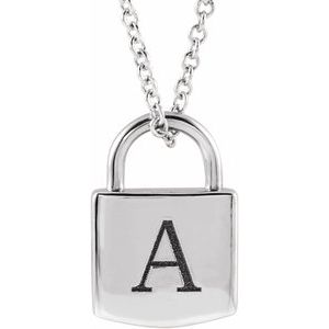 Engravable Lock Necklace or Pendant