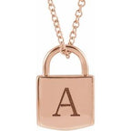 Engravable Lock Necklace or Pendant