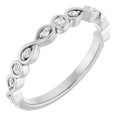 Infinity-Inspired Bezel-Set Anniversary Band