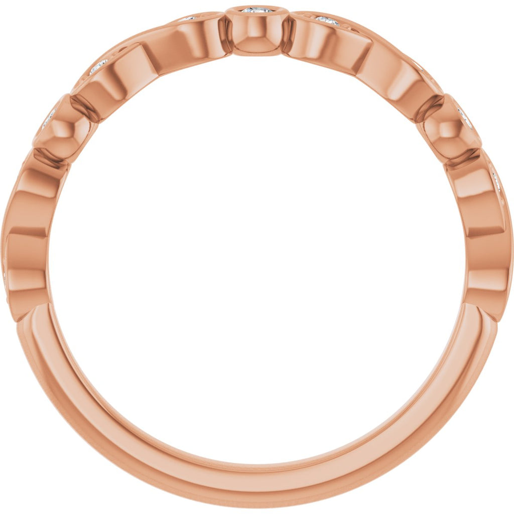 Infinity-Inspired Bezel-Set Anniversary Band