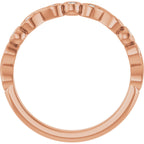 Infinity-Inspired Bezel-Set Anniversary Band
