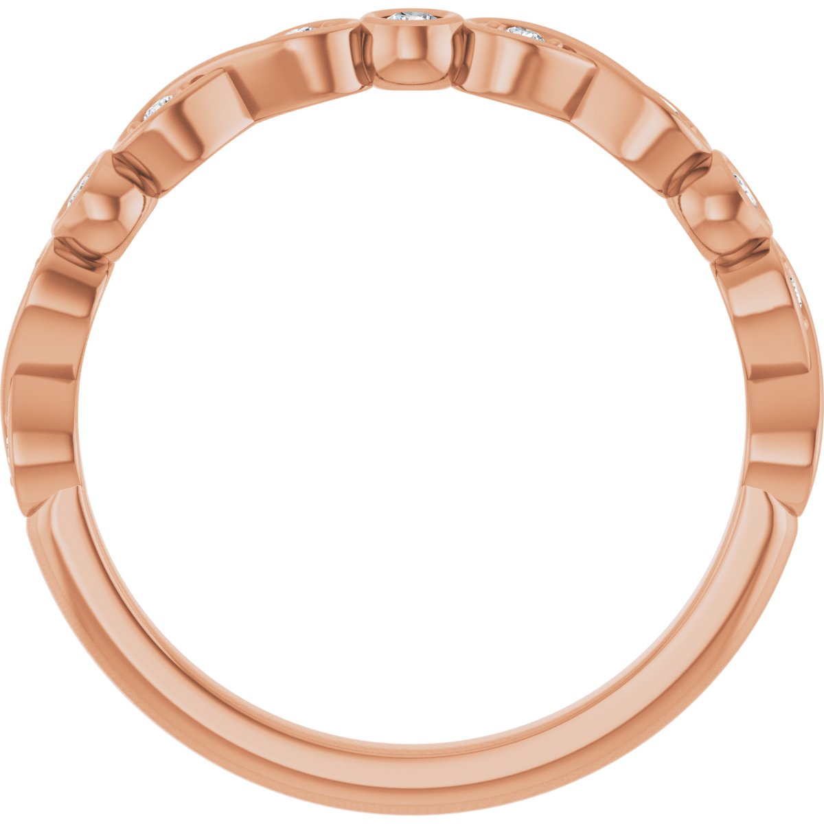 Infinity-Inspired Bezel-Set Anniversary Band