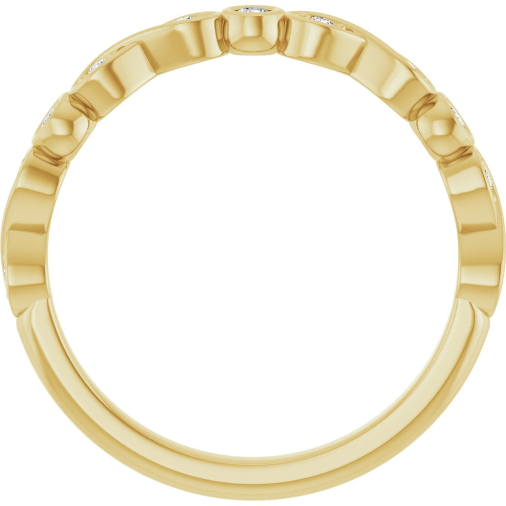 Infinity-Inspired Bezel-Set Anniversary Band