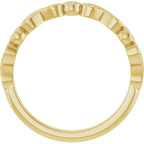 Infinity-Inspired Bezel-Set Anniversary Band