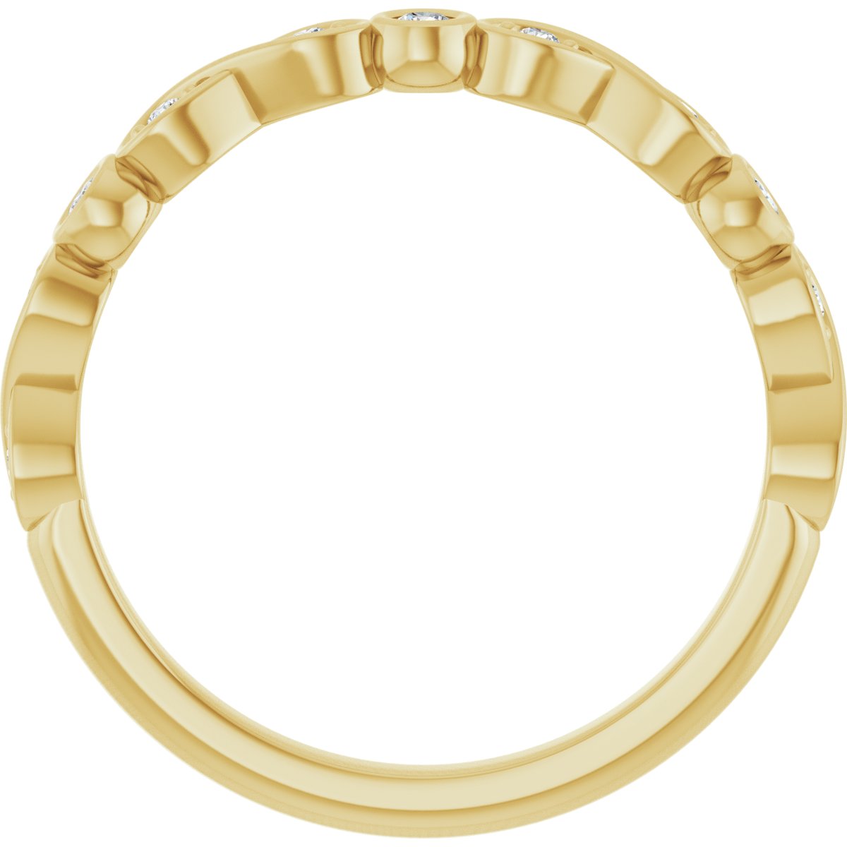 Infinity-Inspired Bezel-Set Anniversary Band