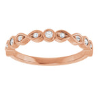 Infinity-Inspired Bezel-Set Anniversary Band