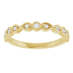 Infinity-Inspired Bezel-Set Anniversary Band