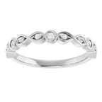 Infinity-Inspired Bezel-Set Anniversary Band