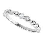 Infinity-Inspired Bezel-Set Anniversary Band