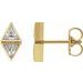 Two-Stone Bezel-Set Earrings