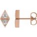 Two-Stone Bezel-Set Earrings