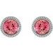 Round Bezel-Set Stud Earrings