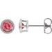 Round Bezel-Set Stud Earrings