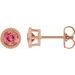 Round Bezel-Set Stud Earrings