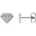 Tiny Diamond Earrings