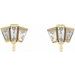 Tapered Baguette Earring Top