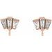 Tapered Baguette Earring Top