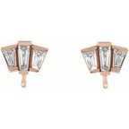 Tapered Baguette Earring Top