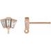 Tapered Baguette Earring Top