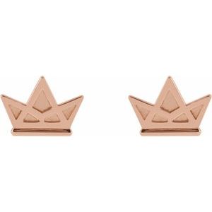 Tiny Crown Earrings