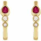 Bezel-Set Hoop Earrings