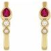 Bezel-Set Hoop Earrings