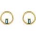 Baguette Circle Earrings