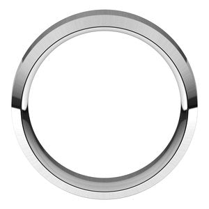 Beveled-Edge Comfort-Fit Flat Band