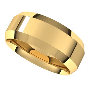 Beveled-Edge Comfort-Fit Flat Band