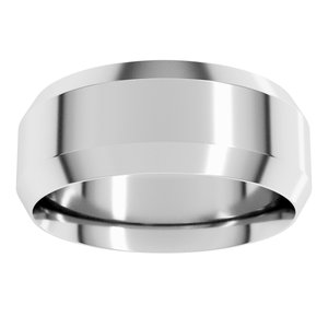 Beveled-Edge Comfort-Fit Flat Band
