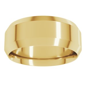 Beveled-Edge Comfort-Fit Flat Band