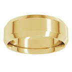 Beveled-Edge Comfort-Fit Flat Band