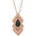 Bezel-Set Geometric Necklace or Pendant