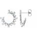 Baguette Front-Facing Hoop Earrings