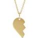 Engravable Broken Heart Necklace or Pendant